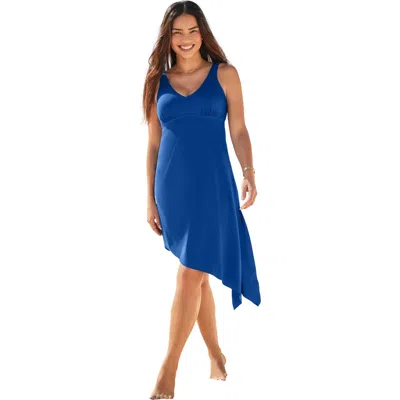 Swim 365 Multi-way Convertible Swim Dress In Blue