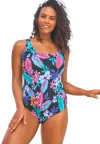Swim 365 One-piece Tank Swimsuit With Adjustable Straps In Multi