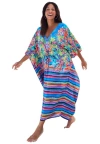 Swim 365 Ruched Caftan Cover Up In Multi