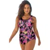 Swim 365 Sarong-front Swimsuit In Multi