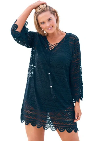Swim 365 Scallop Lace Cover Up In Green
