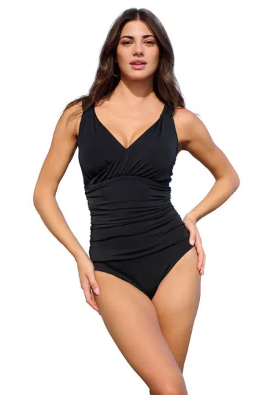 Swim 365 Sculpting One-piece Swimsuit In Black