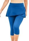 Swim 365 Skirted Swim Capri Pant In Blue