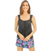 Swim 365 Smocked Swim Dress Set In Multi