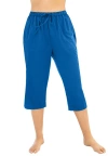 Swim 365 Taslon® Cover Up Capri Pant In Blue