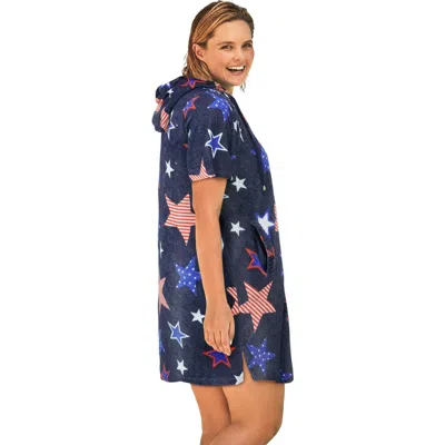 Swim 365 Terry Longer-length Hooded Zip-front Swim Cover-up In Multi
