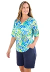 Swim 365 Three-quarter Sleeve Swim Tee In Multi