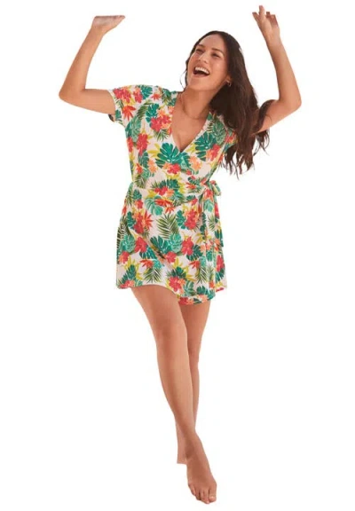 Swim 365 Tie-wrap Swim Romper In White
