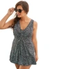 Swim 365 Twist-front Swim Dress In Gray