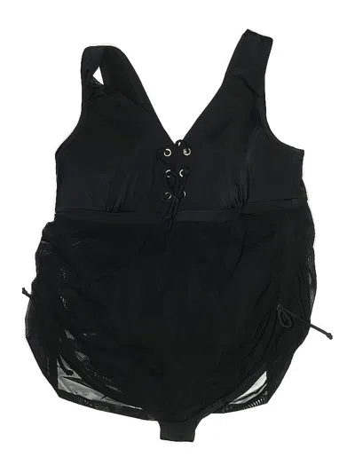 Pre-owned Swim By Cacique One Piece Swimsuit In Black