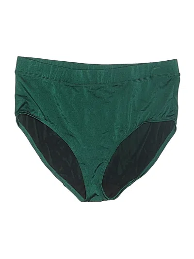 Pre-owned Swim By Cacique Swimsuit Bottoms In Green