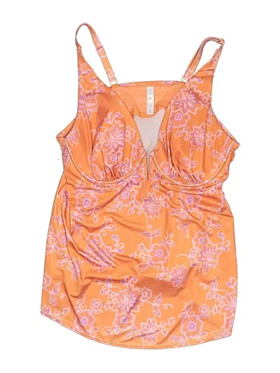 Pre-owned Swim By Cacique Swimsuit Cover Up In Orange