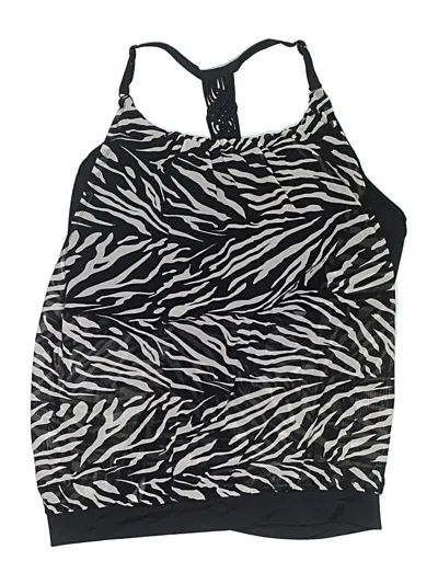 Pre-owned Swim By Cacique Swimsuit Top Black Animal Print Pattern Swimwear