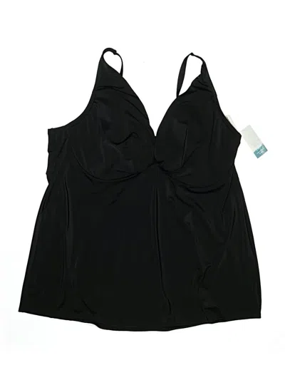 Pre-owned Swim By Cacique Swimsuit Top Black Swimwear
