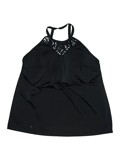 Pre-owned Swim By Cacique Swimsuit Top Black Swimwear
