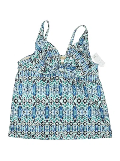 Pre-owned Swim By Cacique Swimsuit Top Blue Swimwear