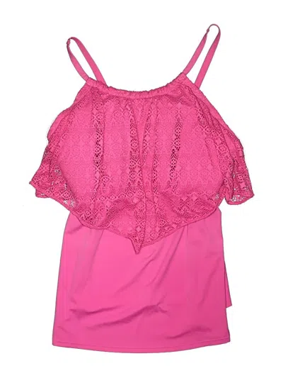 Pre-owned Swim By Cacique Swimsuit Top Pink Swimwear
