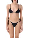 Swim By Di Flemish Knot Bikini With Triangle Top In Black