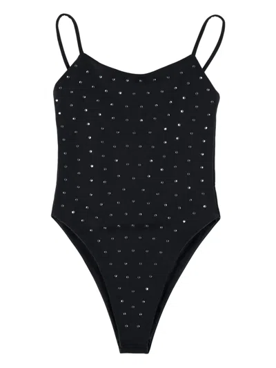 Swim By Di Crystal-embellished Swimsuit In Neutrals