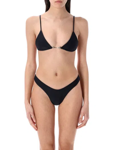 Swim By Di Flemish Knot Bikini With Triangle Top In Black