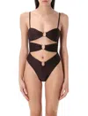 Swim By Di Chocolate One-piece Swimsuit With Adjustable Straps