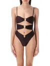 Swim By Di Chocolate One-piece Swimsuit With Adjustable Straps In Brown