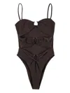 Swim By Di Chocolate One-piece Swimsuit With Adjustable Straps