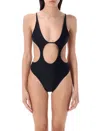 Swim By Di High-rise One-piece Swimwear With Front Cut-out In Black