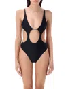 Swim By Di High-rise One-piece Swimwear With Front Cut-out In Black