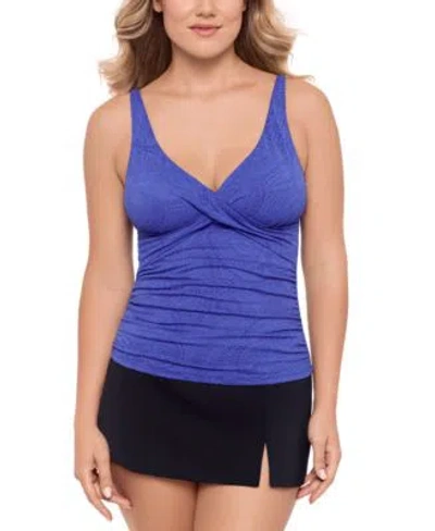 Swim Solutions Womens Shirred Tankini Swim Skirt Exclusively At Macys In Black