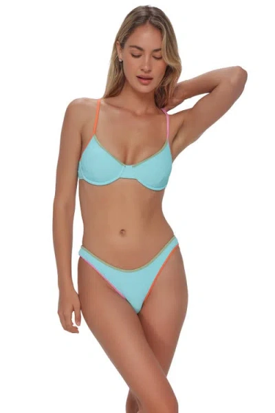 Swim Systems Addie Underwire Bikini Swimsuit Top In Blue