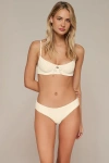 Swim Systems Avila Underwire Bikini Swimsuit Top In Cream Daisy Eyelet