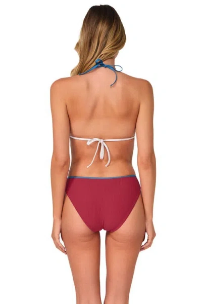 Swim Systems Berkeley Hipster Bikini Swim Bottoms In Burgundy