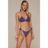Swim Systems Carina Bikini Swimsuit Top In Catalina Blue Crochet