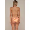 Swim Systems Kali Tie Side Bikini Swim Bottoms In Island Coral Crinkle Rib