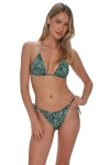Swim Systems Kali Triangle Bikini Swimsuit Top In Green