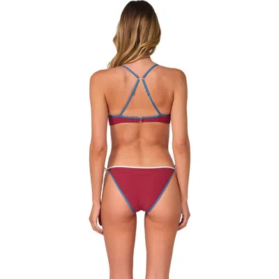 Swim Systems Kit Tie Side Bikini Swim Bottoms In Red