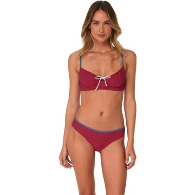 Swim Systems Maggie Underwire Bikini Swimsuit Top In Burgundy