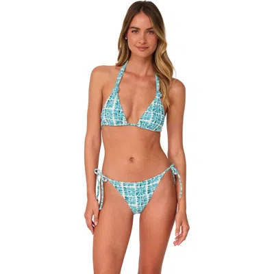 Swim Systems Mila Triangle Bikini Swimsuit Top In Blue
