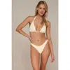 Swim Systems Mila Triangle Bikini Swimsuit Top In Neutral