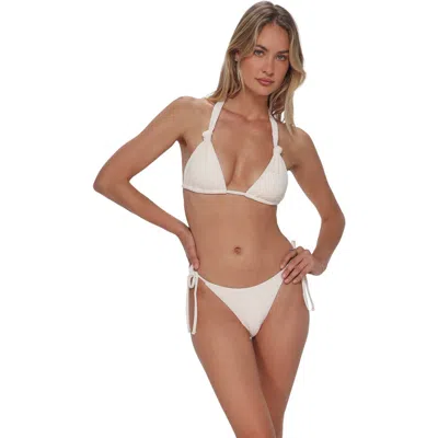Swim Systems Mila Triangle Bikini Swimsuit Top In White