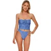 Swim Systems Pom Pom Dolly Crop Top Bikini Swimsuit In Blue