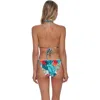 Swim Systems Pom Pom Tie Side Bikini Swim Bottoms In Multi