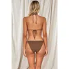 Swim Systems Pom Pom Tie Side In Cocoa Daisy Eyelet