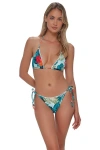 Swim Systems Pom Pom Triangle Bikini Swimsuit Top In Blue