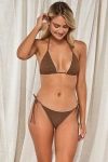 Swim Systems Pom Pom Triangle In Cocoa Daisy Eyelet