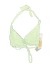 Swim Systems Swimsuit Top Green Solid Pattern Swimwear In Green