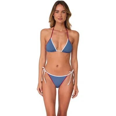 Swim Systems Trisha Triangle Bikini Swimsuit Top In Blue