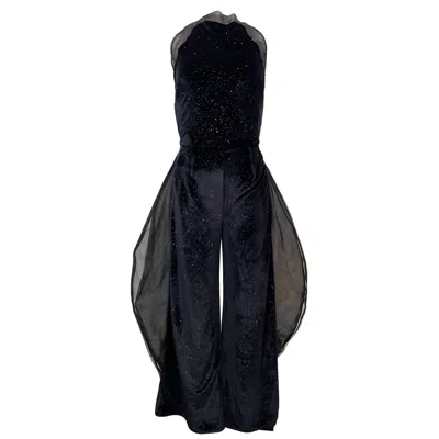 Swim With Poppies Women's Black Sparkle Jumpsuit
