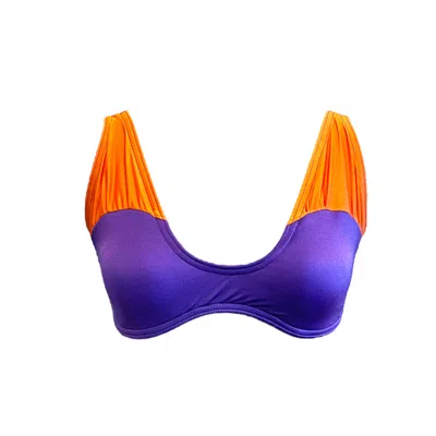 Swim With Poppies Women's Spacey Color Blocked Swim Top Bikini